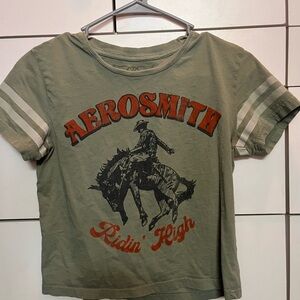 Cropped western graphic tee size small